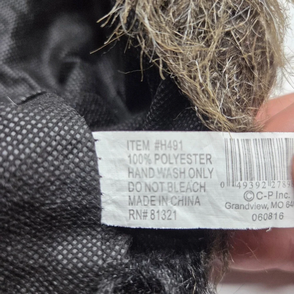C-P Inc Raccoon Tail Hat Faux Fur Costume Accessory One Size Brown Striped Tail
